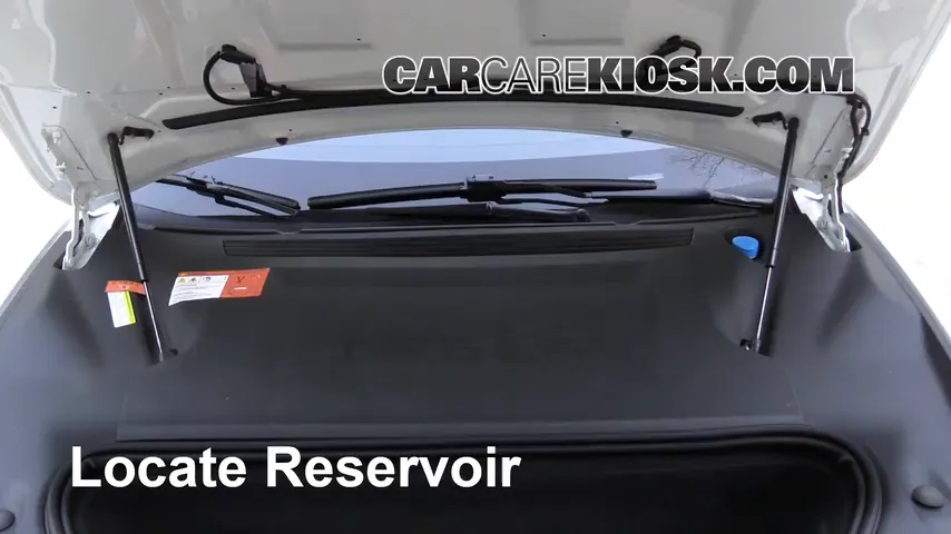 2017 Tesla S 90D Electric Windshield Washer Fluid Add Fluid